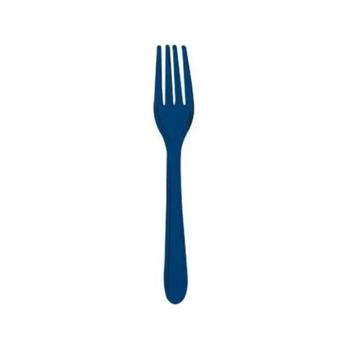 10 Forchette in plastica BLU riutilizzabili