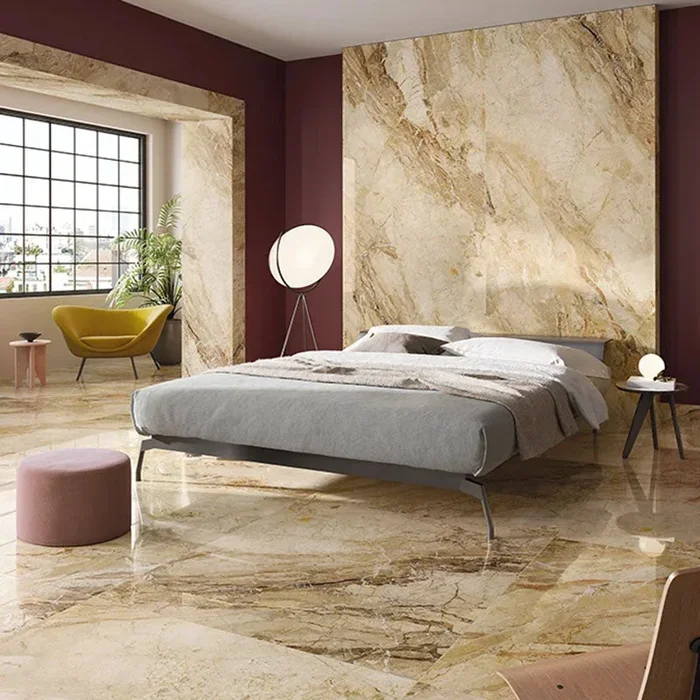 9cento Aurora Beige – Gres porcellanato effetto marmo Lucido 60×120 rettificato