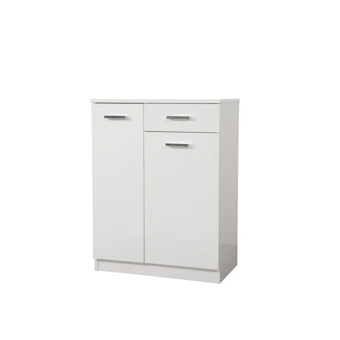 Base Multiuso a Terra 80 Cm Due Ante Un Cassetto Savini “Classica ” Bianco Lucido