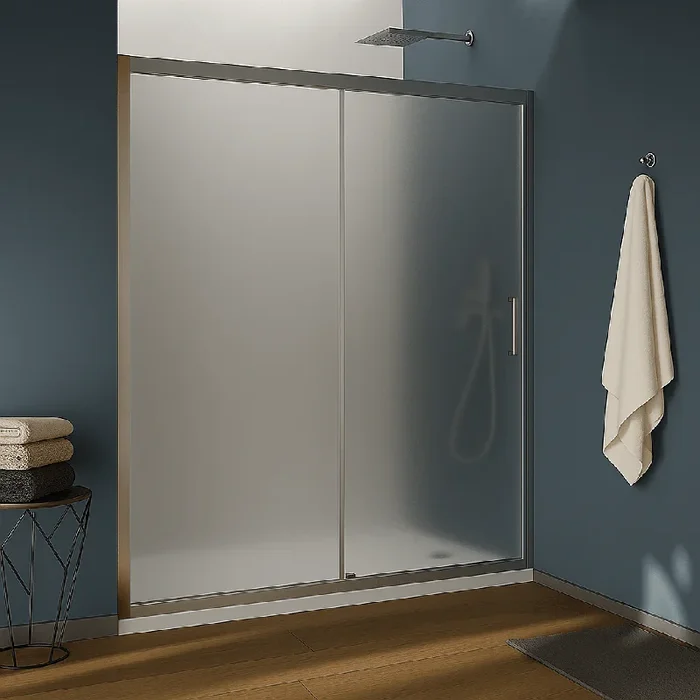 Box Doccia Scorrevole 115 Cm Vanita Docce “Hera ” Cromo Lucido/Vetro Crepè