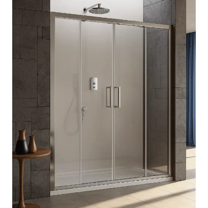 Box Doccia Scorrevole Doppia Porta 170 Cm Vanita Docce “Hera ” Cromo Lucido/Vetro Trasparente