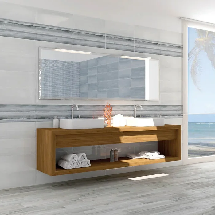 Caribe Ice – Rivestimento Tinta Unita Vivace Lucido 20×50