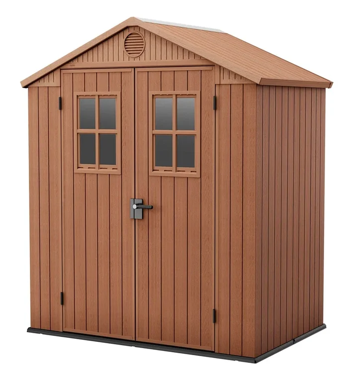 Casetta da Giardino Porta Attrezzi 190x122x221 cmin Evotech+ Keter Darwin 6×4 Marrone