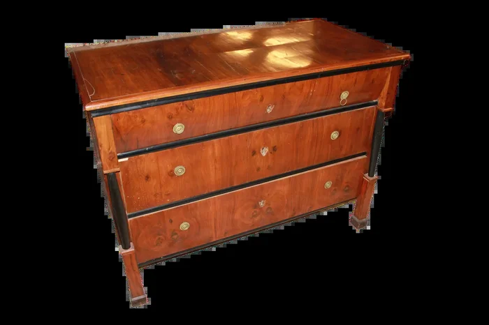 Cassettone impero di metà 1800 stile Impero in legno di noce