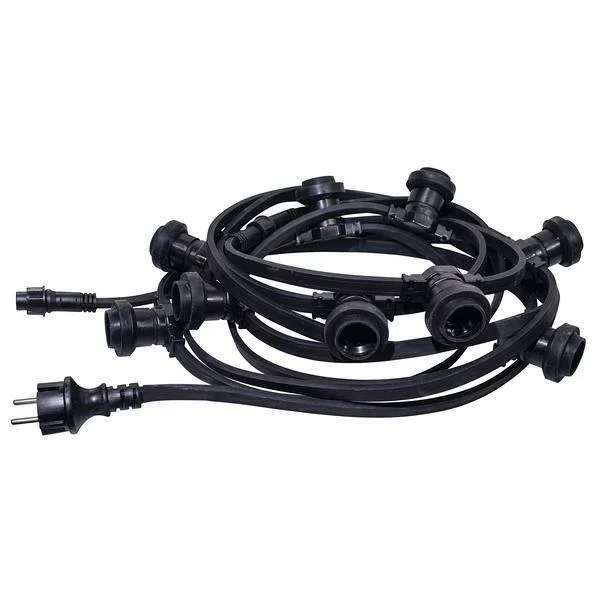 CATENA PORTALAMPADE E27 9 ATTACCHI IP44 NERO LIFE 39.PS27501
