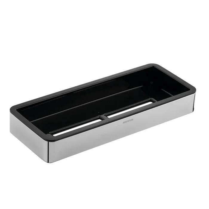 Cestino bagno doccia 30×12 Cromo Nero Project 2516149 Cosmic