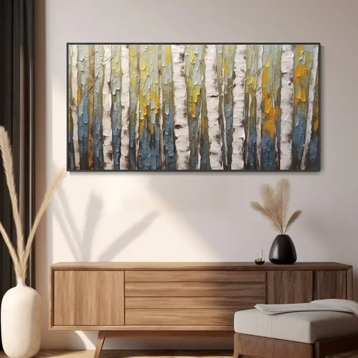 Dipinto “Betulle in luce “