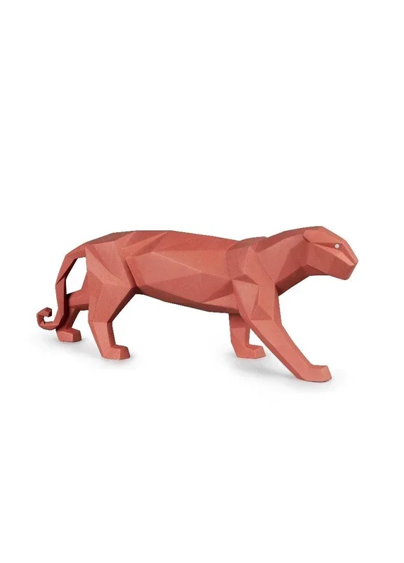 Figurina Pantera. Corallo opaco