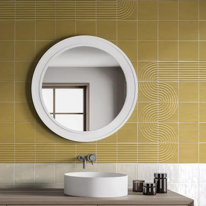 Flow Mustard Reel Matt – Rivestimento Tinta Unita Opaca a Rilievo