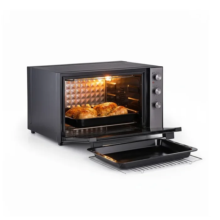 Forno Elettrico Ventilato 70L Multifunzione 2500W – Doppia Resistenza e Timer 90 Min