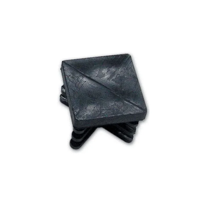 Gommino Interno Quadro 20X20 mm (Puntale) colore Nero Conf. 100 Pz