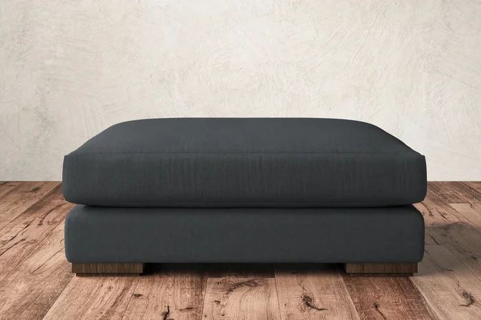 Guddu Grand Footstool – Recycled Cotton Thunder