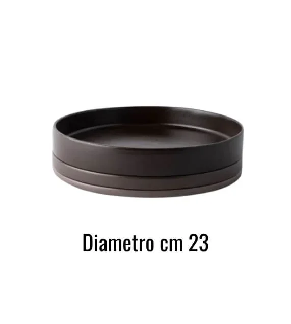 KnIndustrie piatti Lunch Layers Set posto tavola – Wengé 23 cm