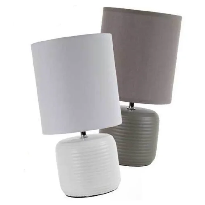 LAMPADA LUMETTO ABAT JOUR TAVOLO BASE CERAMICA MATT 18X35 CM VARI COLORI 752452