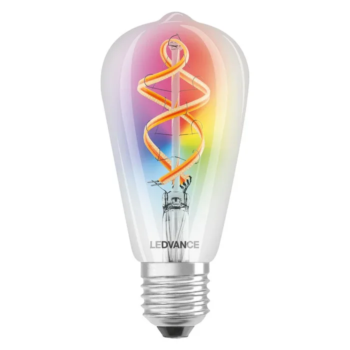 LAMPADINA A FILAMENTO LEDVANCE EDISON SMART+ WIFI MULTICOLOR RGBW 4,5W(30W) 300LM E27 2700K DIMMERABILE SMT609914WF