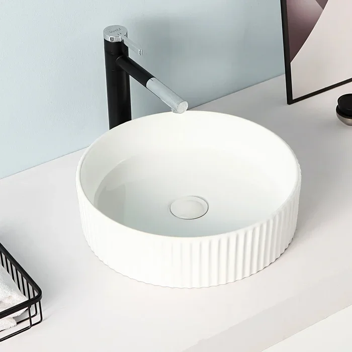 Lavabo D’Appoggio 40 Cm Rubicer “Break The Rules ” Bianco Opaco