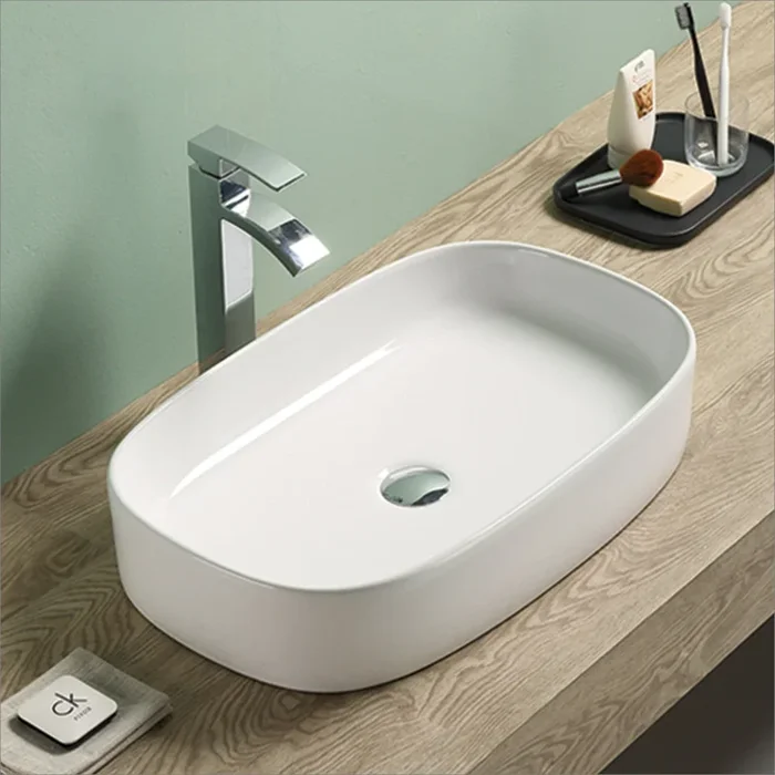 Lavabo D’Appoggio 61×37,5 Cm Rubicer “Break The Rules ” Bianco Lucido