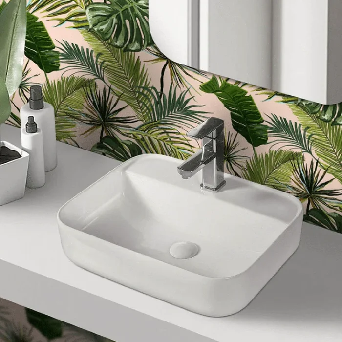 Lavabo D’Appoggio/Sospeso 50×39,5 Cm Bianco Lucido