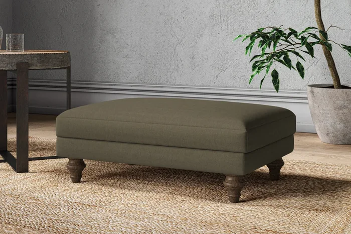Marri Medium Footstool – Recycled Cotton Fatigue