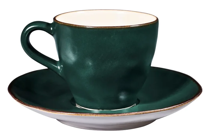 Mediterraneo – Tazzina Caffe con Piattino Verde