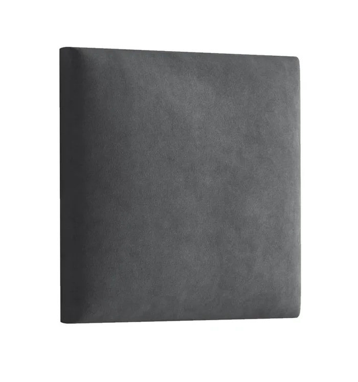 Pannelli imbottiti, set di 10, colore: antracite, rivestimento: velluto, dimensioni: 38 x 40 cm
