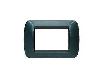 PLACCA BTICINO LIVINGLIGHT 4 MODULI BLU METALLIC L4804BT