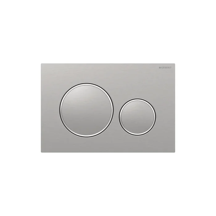 Placca Di Azionamento Doppio Pulsante Geberit “Sigma 20 ” Inox Spazzolato