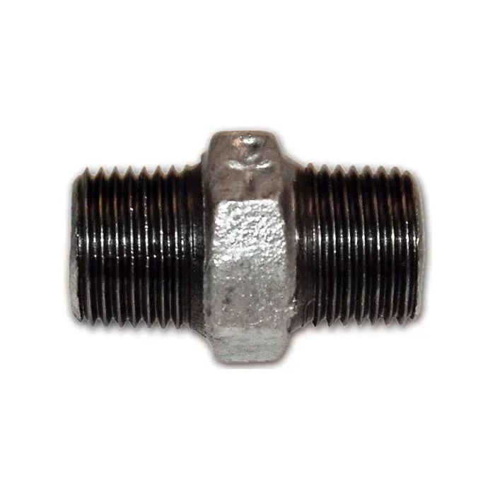 Raccordo Ghisa Zincato Nipplo Doppio Filetto 1/2