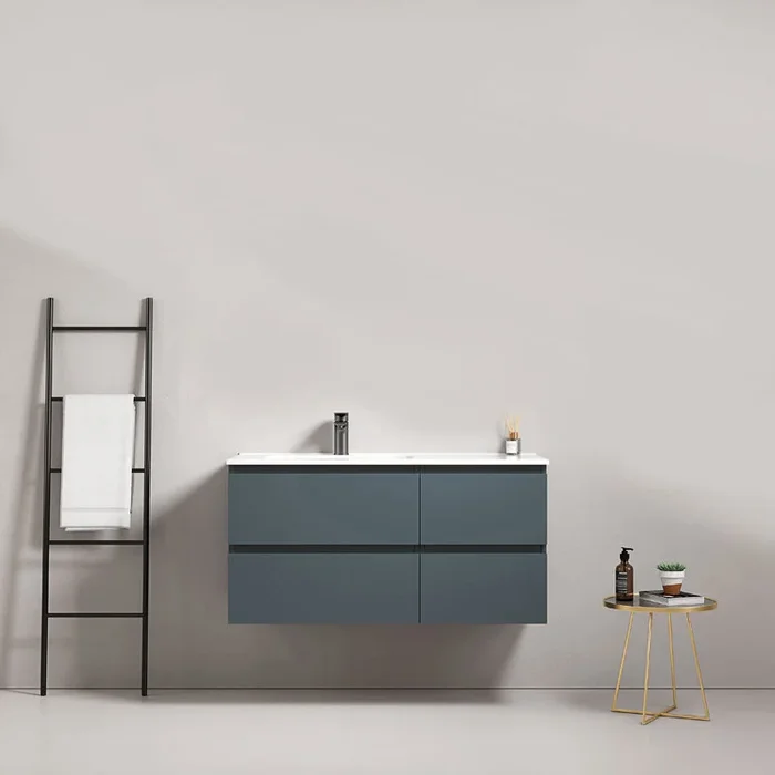 Roving bagno sospeso 100 cm Blu Mare Lavabo a Sinistra in Ceramica Senza Specchio – Fiji Paint