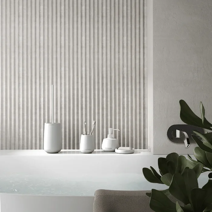 Set 4 Accessori D’Appoggio Gedy “Kira ” Bianco Opaco