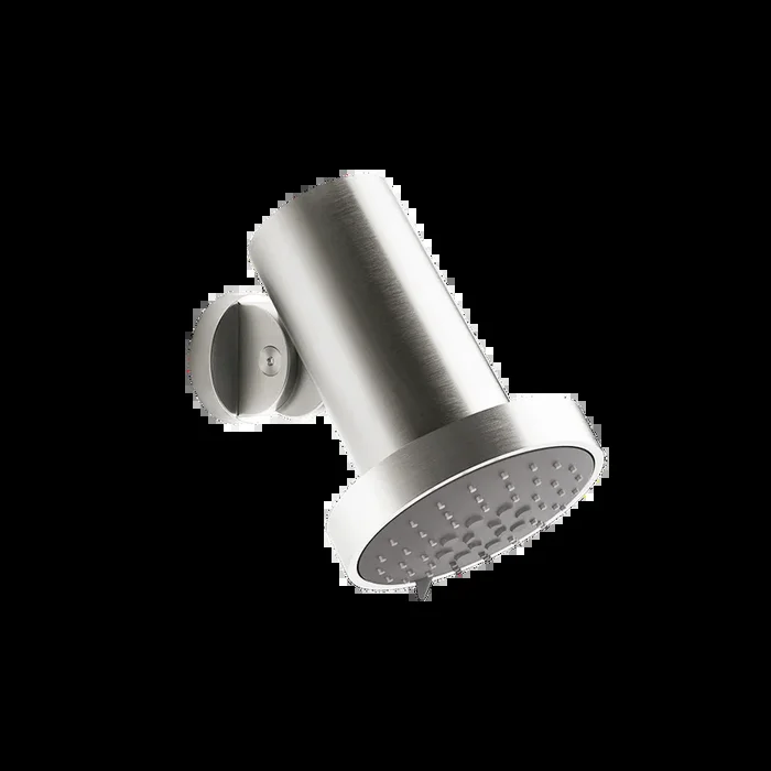 Soffione anticalcare a parete orientabile funzioni pioggia massaggio spray steel brushed flessa 57249 Gessi