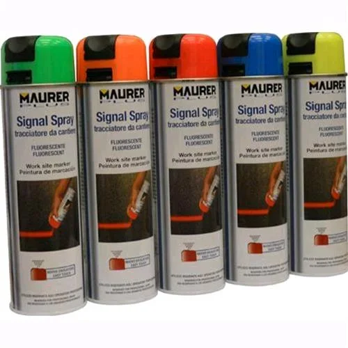 TRACCIATORE per Cantieri SPRAY Colore ROSSO FLUORESCENTE MAURER PLUS 500 ml