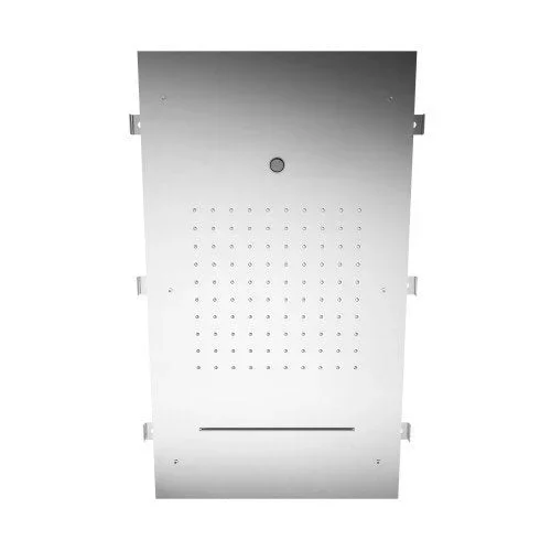 Treemme ITRTBR385IS soffione doccia 70×40 ad incasso con pioggia cascata e getto inox satinato