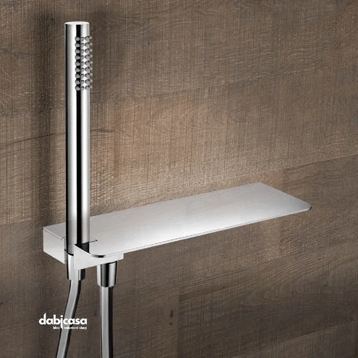 Vanita Docce Kit Doccia “Shelf ” C/Ripiano Porta Oggetti da 30 cm Cromo Lucido