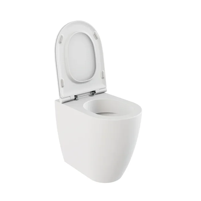 Wc a Terra Senza Brida Azzurra Ceramica “Comoda ” Bianco Opaco